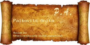 Palkovits Anita névjegykártya